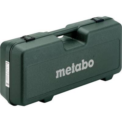 Dark green Metabo hard plastic carrying case with handle and latches, shown closed on a white background.