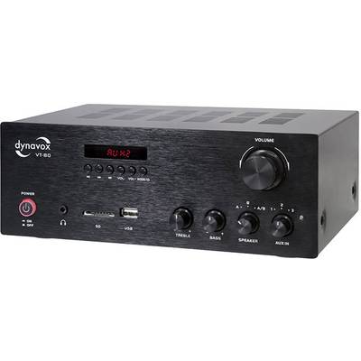Dynavox VT-80 Stereo amplifier 2 x 160 W Black Bluetooth®, USB