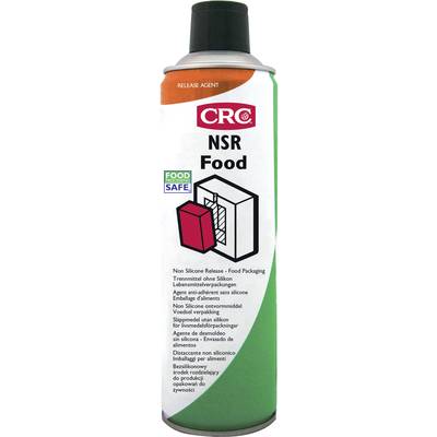 Spray can with 'NSR Food' label, suitable for food-safe applications, silicone-free, for packaging.