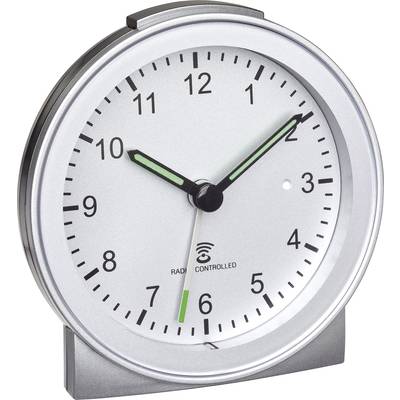 Image of TFA Dostmann 60.1517.54 Radio Alarm clock Silver Alarm times 1 Fluorescent Hands