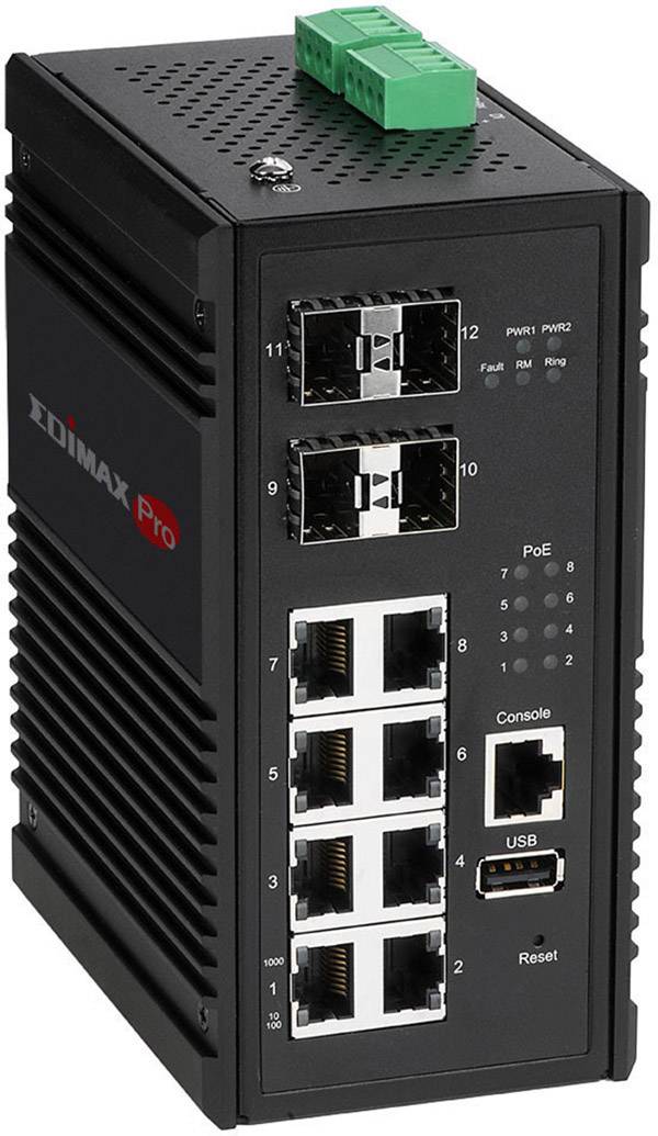 EDIMAX IGS5408P Industrial switch 8 + 4 ports PoE