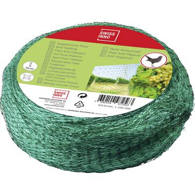 Green bird netting roll, 2x10m, 'Bird Netting - Nets' label, bird and vineyard image on packaging. Suitable for protecting crops from birds.