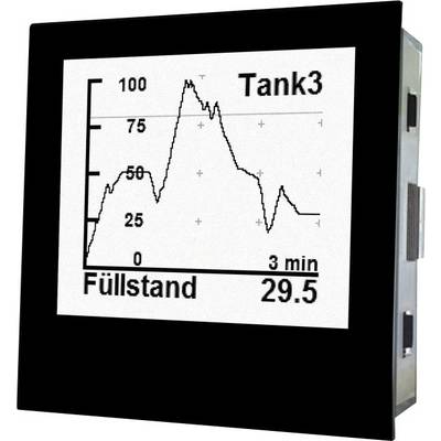 The diagram shows the fill level of 'Tank3' over 3 minutes with fluctuations between 25 and 100. Current value: 29.5.