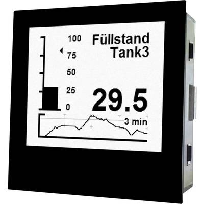 Digital display shows fuel level of 29.5 with graphical trend over 3 minutes.