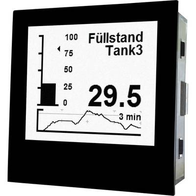 Graphical display shows a bar for the fill level of 'Tank3'. Current value: 29.5 over a time span of 3 minutes.