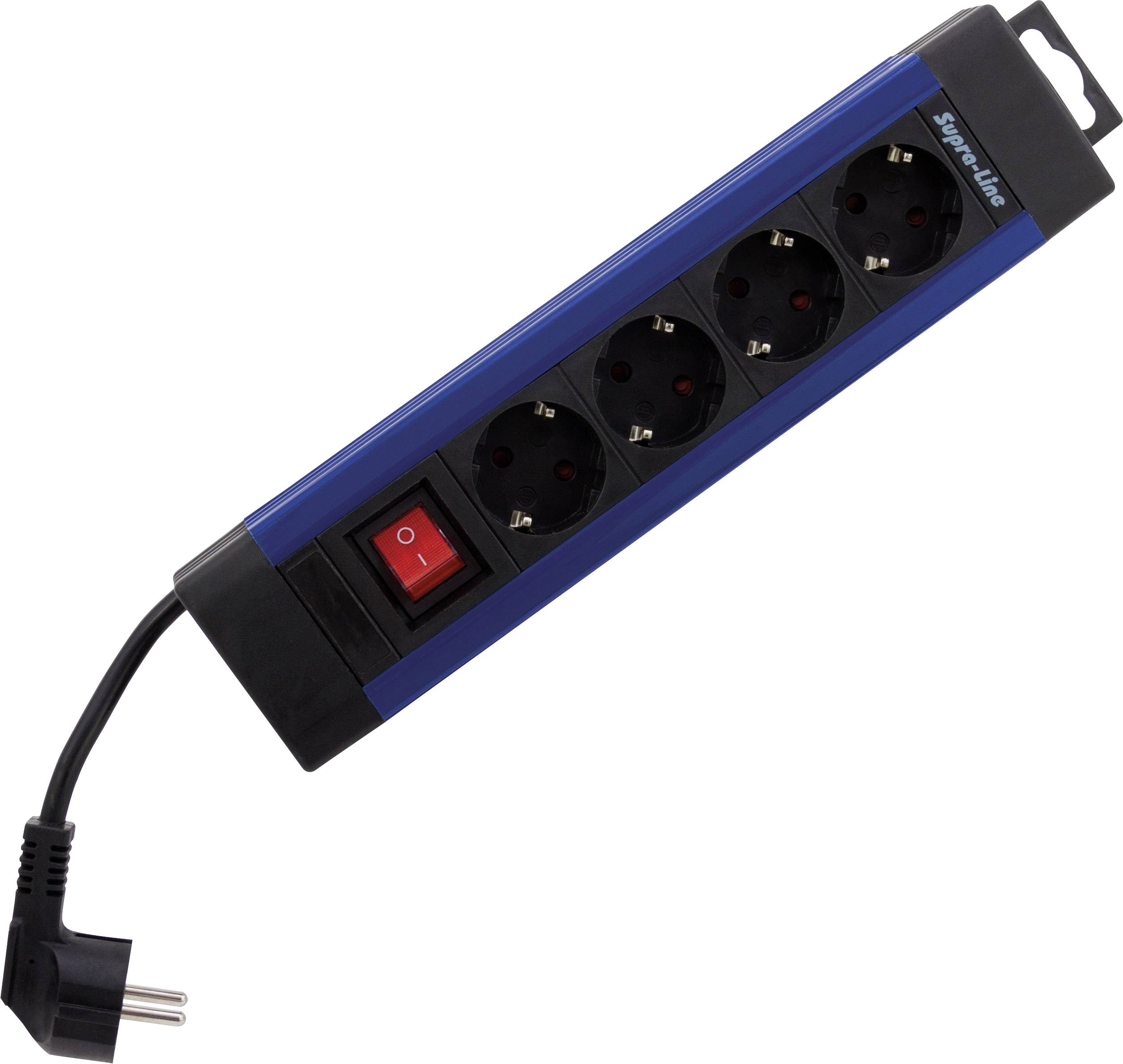 REV 0014412213 Power strip (+ switch) 4x Blue, Black PG connector 1 pc(s)-0