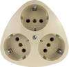 REV 0510080777 3x Surface-mount socket IP20 White