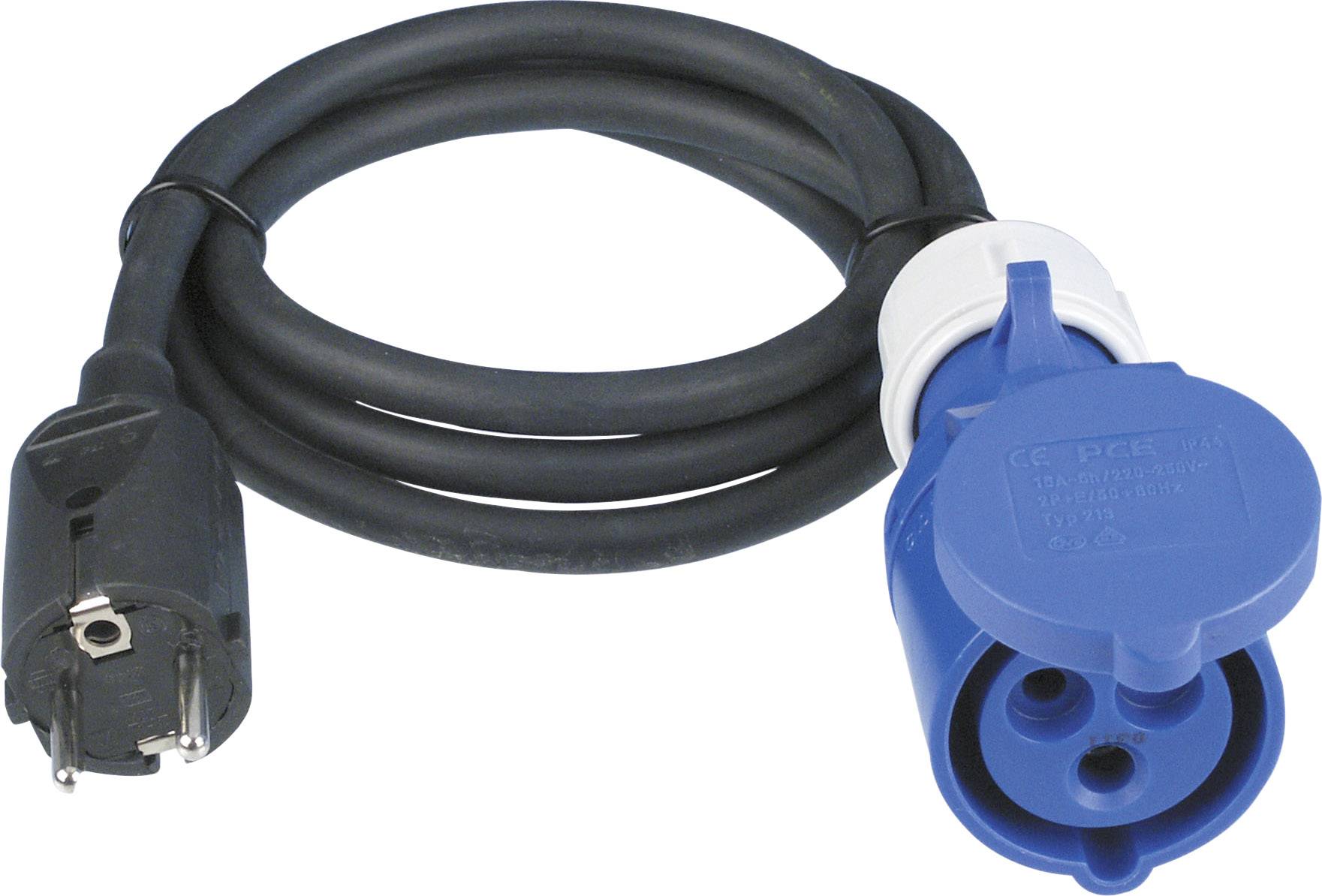 Image of REV 0577750555 Current Cable extension 16 A Black 1.50 m H07RN-F 3G 1,5 mm²