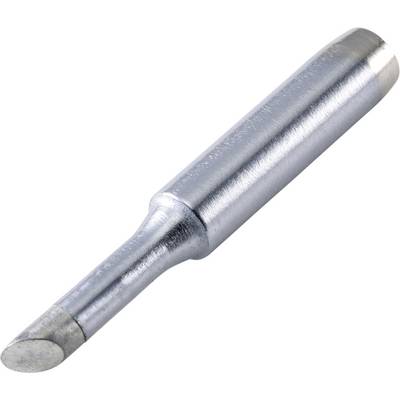 Metal soldering iron tip, conically shaped, for precise soldering in electronic projects.