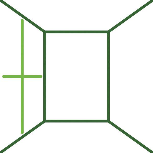 Symbol image for Bosch Home and Garden Quigo green Cross line laser