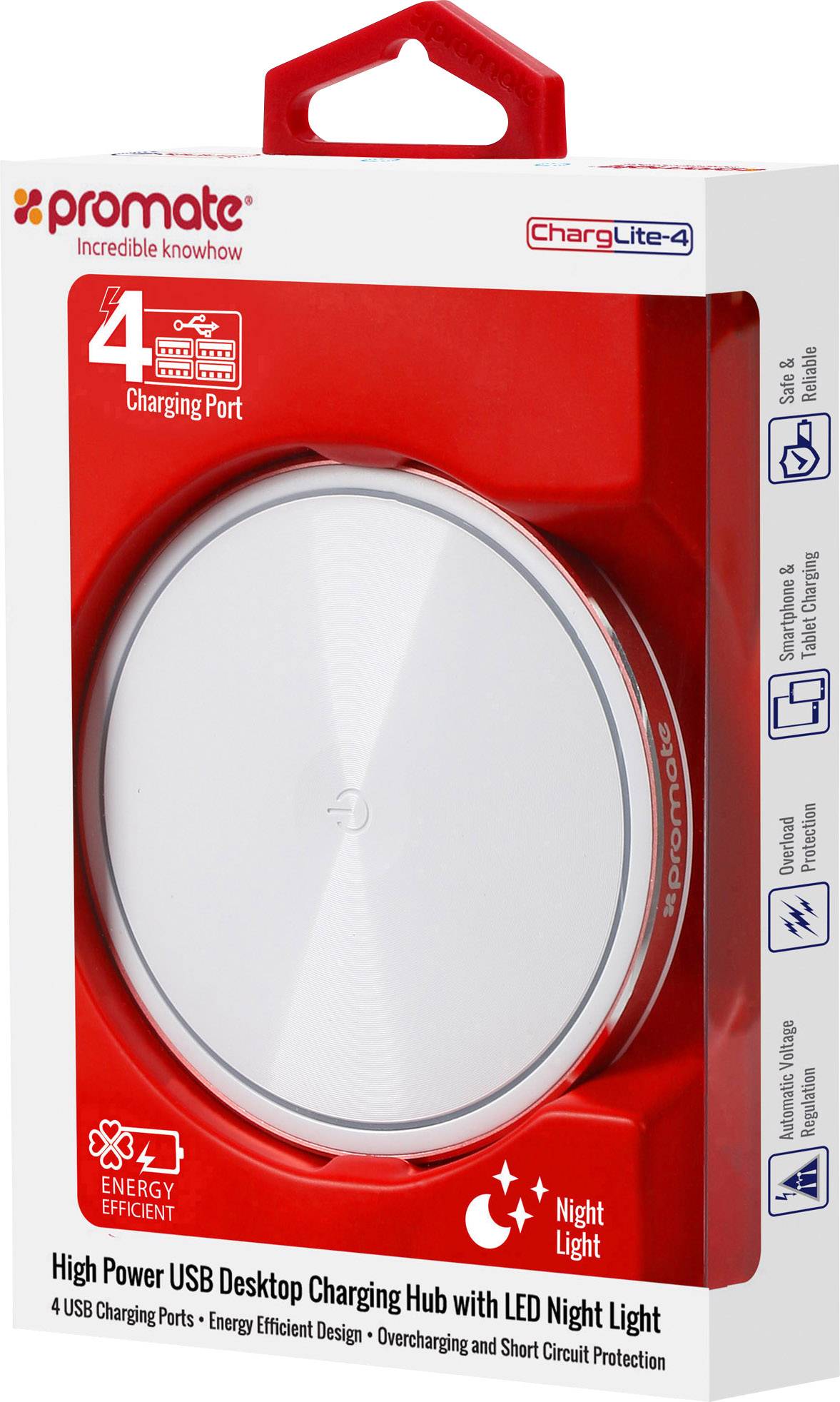 Pro Mate ChargeLite-4 USB charging station Mains socket Max. output current 4400 mA USB No. of outputs: 4 x-7
