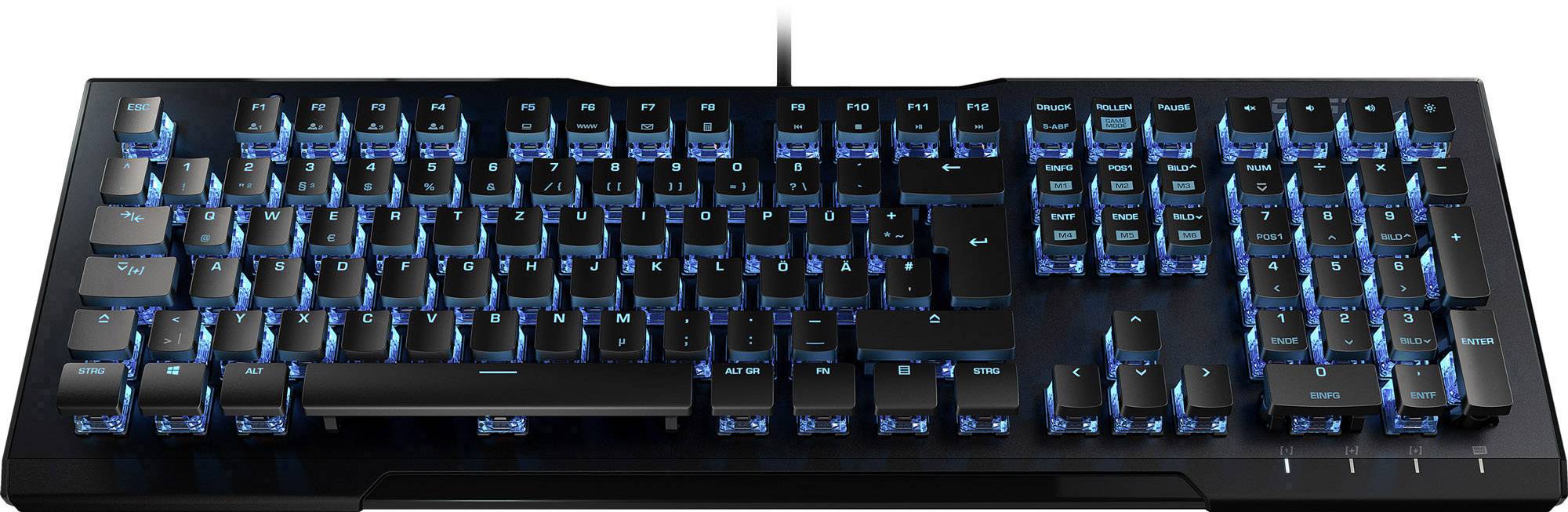 Roccat Vulcan 80 USB gaming keyboard Backlit, Ergonomic, Built-in user memory German, QWERTZ, Windows® Black
