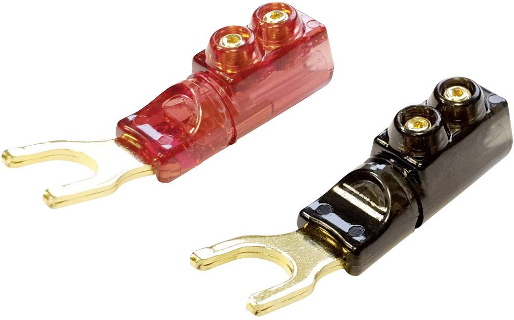 BKL Electronic 0103041 U terminal 16 mm² Partially insulated Black, Red (transparent) 2 pc(s)-0