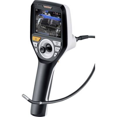 A portable inspection device with a screen displays an internal image of a machine or structure to examine hard-to-reach areas.