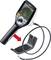 Handheld endoscope device with display and flexible cable; used for inspecting hard-to-reach areas.