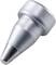 Metallic soldering tip with conical shape, suitable for precise electronic work.
