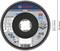 Bosch grinding disc, model PRO, Ø125 mm, suitable for stainless steel. Shows product specifications and speed symbol.