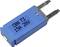 A blue fuse plug with the inscription 'CBA T3 15A 28V'.