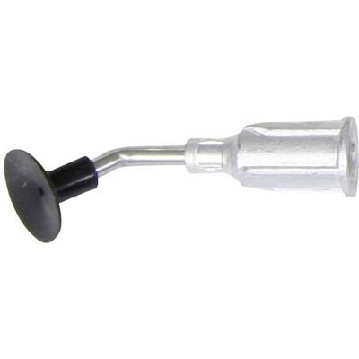 A tool with a suction cup on a curved shaft. It is likely used for picking up small, smooth objects.