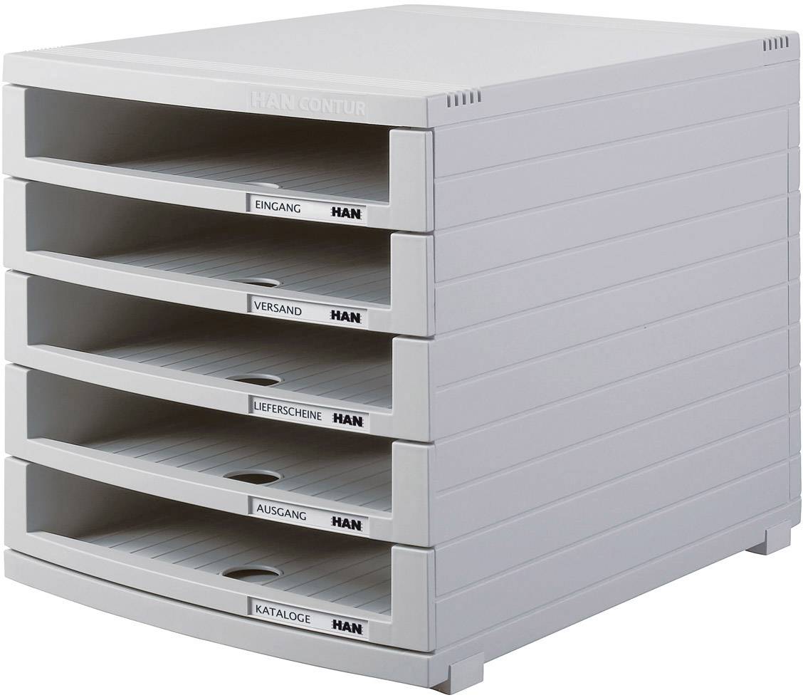 HAN CONTUR 1505-0-11 Desk drawer box Light grey A4, B4, C4 No. of drawers: 5