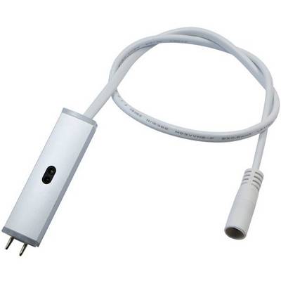 A white cable with a rectangular sensor at one end and a circular plug at the other, likely for electronic devices or lighting.
