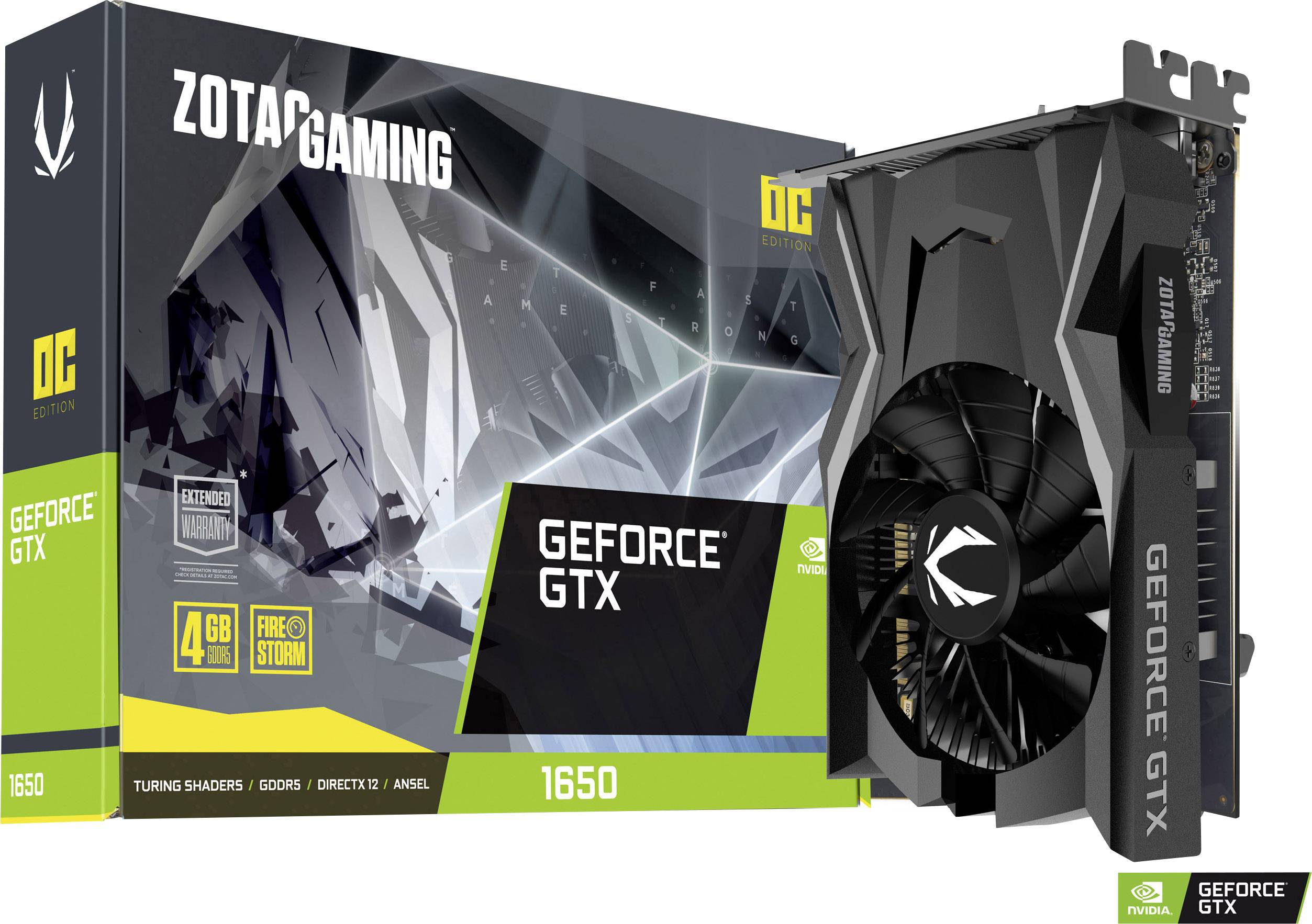 Zotac GPU Nvidia GeForce GTX1650 Overclocked 4 GB GDDR5 RAM PCIe x16 HDMI™, DVI, DisplayPort