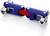 A blue-red tool for opening various industrial locking systems, with silver ends, suitable for heating, ventilation and plumbing.