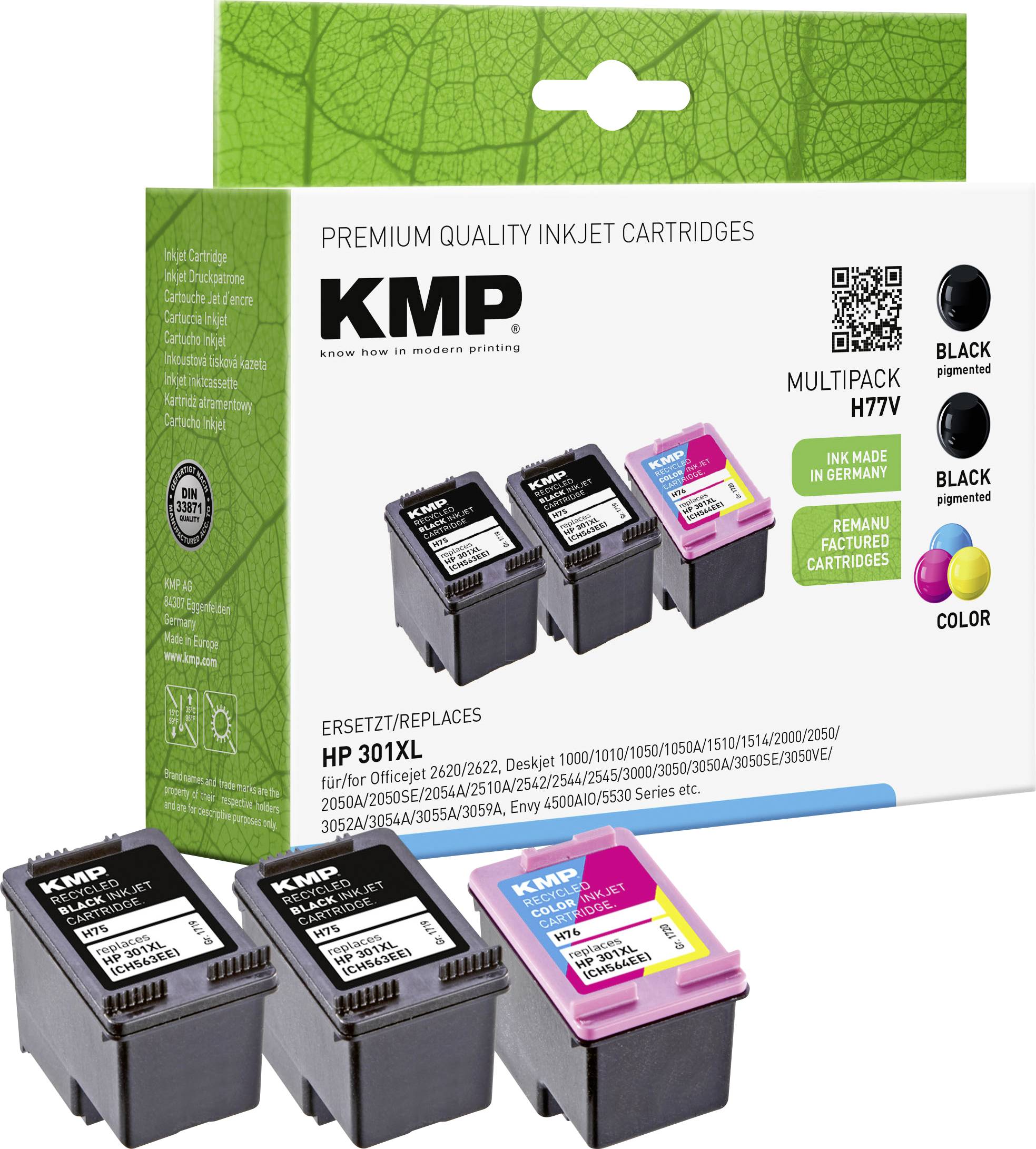 lava Millimeter Bengelen KMP Ink replaced HP 301XL Compatible Black, Cyan, Magenta, Yellow H77V  1719,4055 | Conrad.com