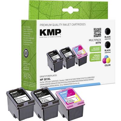 KMP Ink replaced HP 301XL, CH563EE, CH564EE Compatible Set Black, Cyan, Magenta, Yellow H77V 1719,4055
