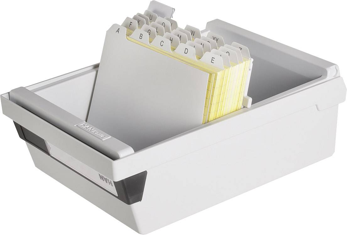 HAN 966-11 966-11 Card index box Light grey No. of cards (max.): 800 cards A6 landscape-1