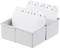 Card index box with sorted, alphabetically labelled divider cards from A-Z, used for organising information.