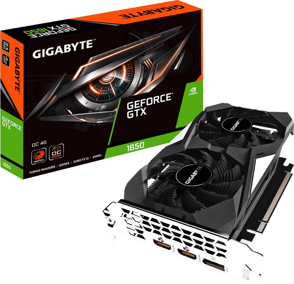 Gigabyte GPU Nvidia GeForce GTX1650 Overclocked 4 GB GDDR5 RAM PCIe x16 HDMI™, DisplayPort