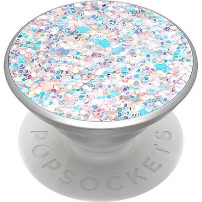 Image of POPSOCKETS Sparkle Snow White Mobile phone stand Silver, Glitter effect