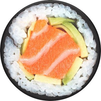 Image of POPSOCKETS Salmon Roll Mobile phone stand Black, White, Orange