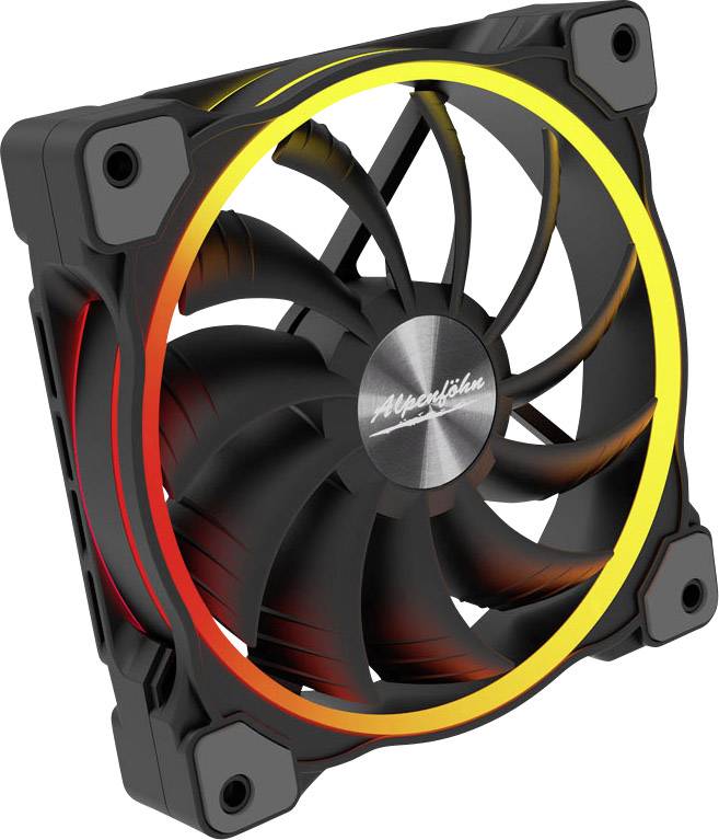 Alpenföhn Wing Boost 3 ARGB PC fan Black, RGB (W x H x D) 120 x 120 x 25 mm incl. LED lighting-2