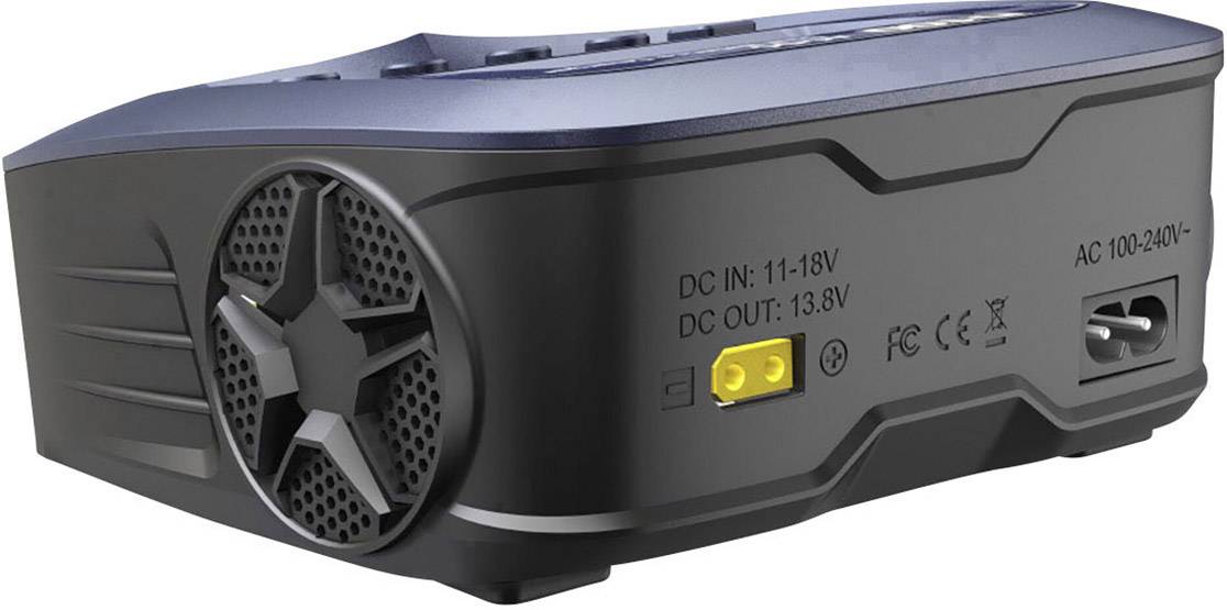 SkyRC D100 V2 Chargeur de Batterie Domestique Noir Chargeurs de Batterie Bleu Secteur, 110-240, 20 W, 11-18, 153 mm, 140 mm