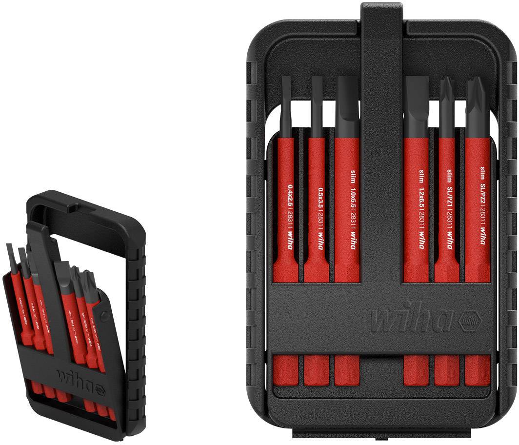 Wiha VDE Interchangeable bits set 6-piece Slot, Plus/Minus, Pozidriv