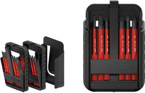 Wiha slimBit electric VDE Interchangeable bits set 12-piece Slot, Plus/Minus, Pozidriv, TORX, Phillips