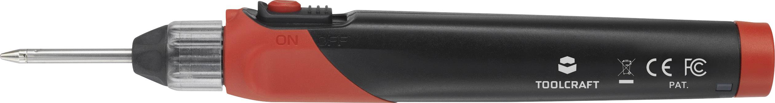 Electric screwdriver in black and red, with brand logo and certification marks on the side.