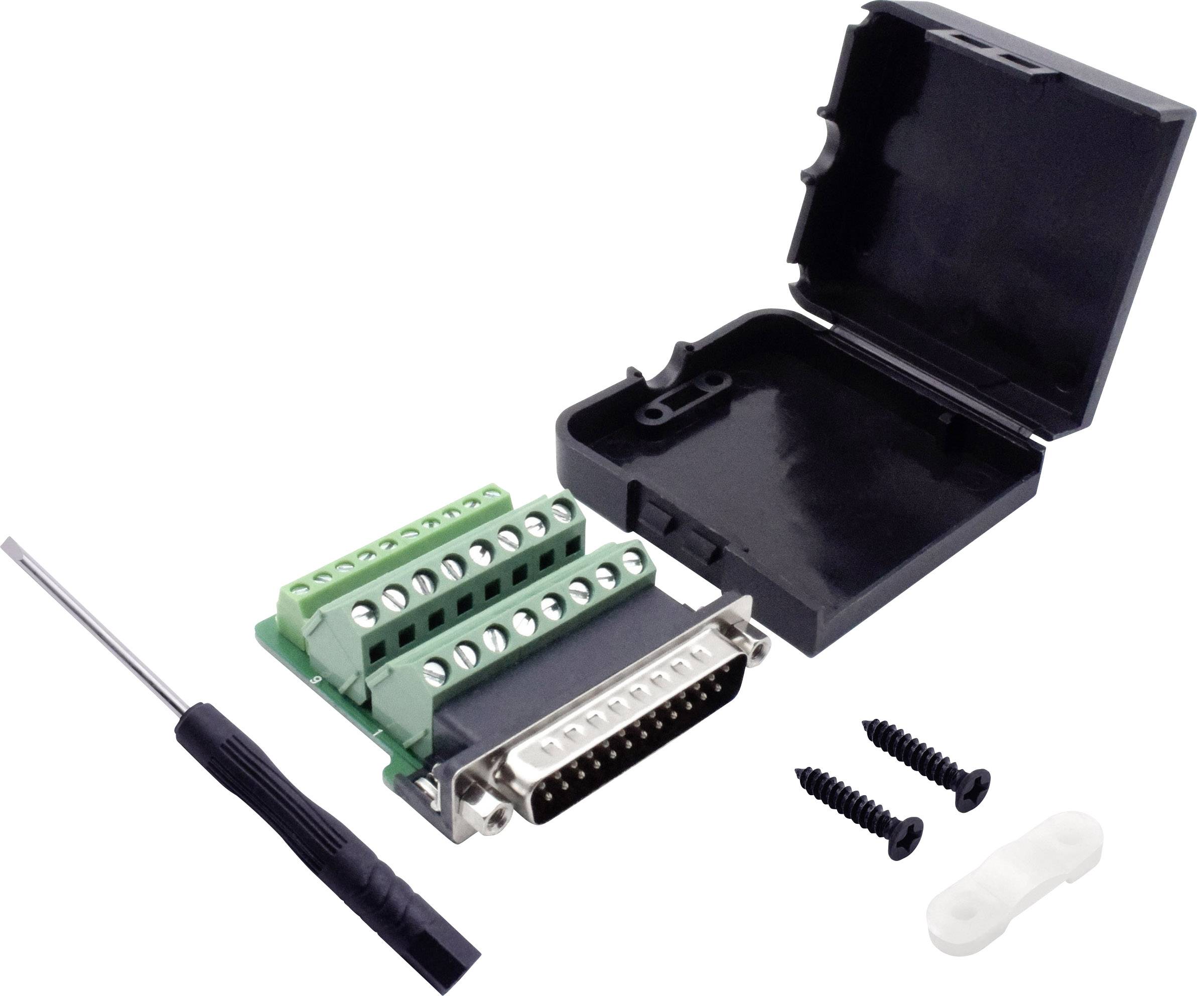 TRU COMPONENTS T1904C100 D-SUB pin strip set Number of pins: 25 Screws 1 pc(s)-1