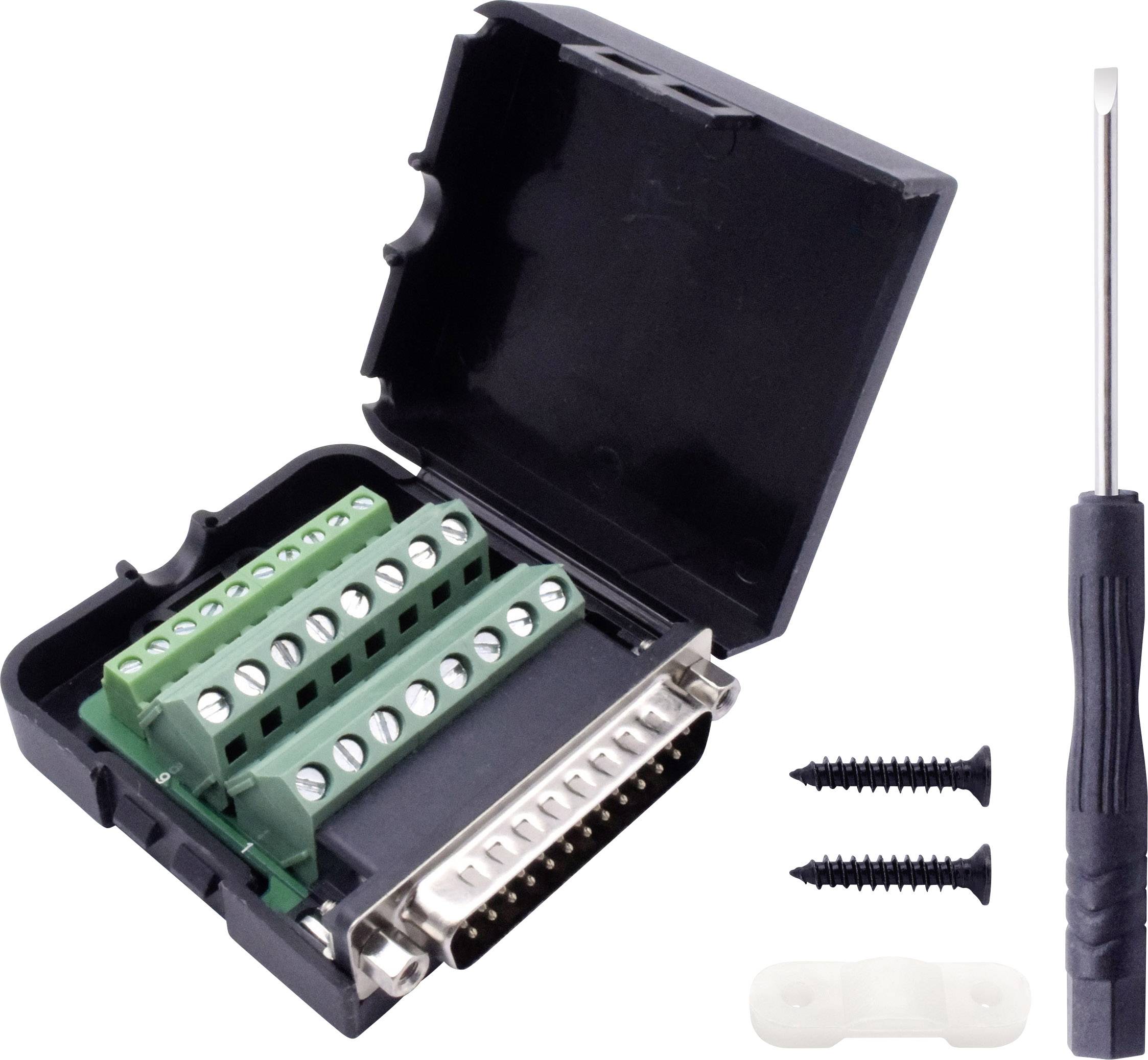 TRU COMPONENTS T1904C100 D-SUB pin strip set Number of pins: 25 Screws 1 pc(s)-3