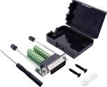 Modular D-Sub installation plug 15-pin with locking screws and housing