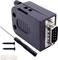 Black VGA plug with screws and screwdriver for mounting. Includes an additional small bracket.