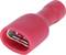A red isolated connector, suitable for electrical wiring, shows the metal contact surface.
