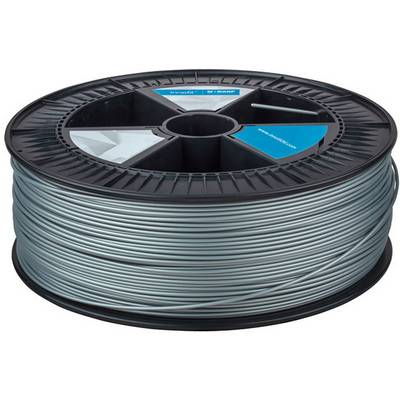 A reel of grey 3D printer filament.