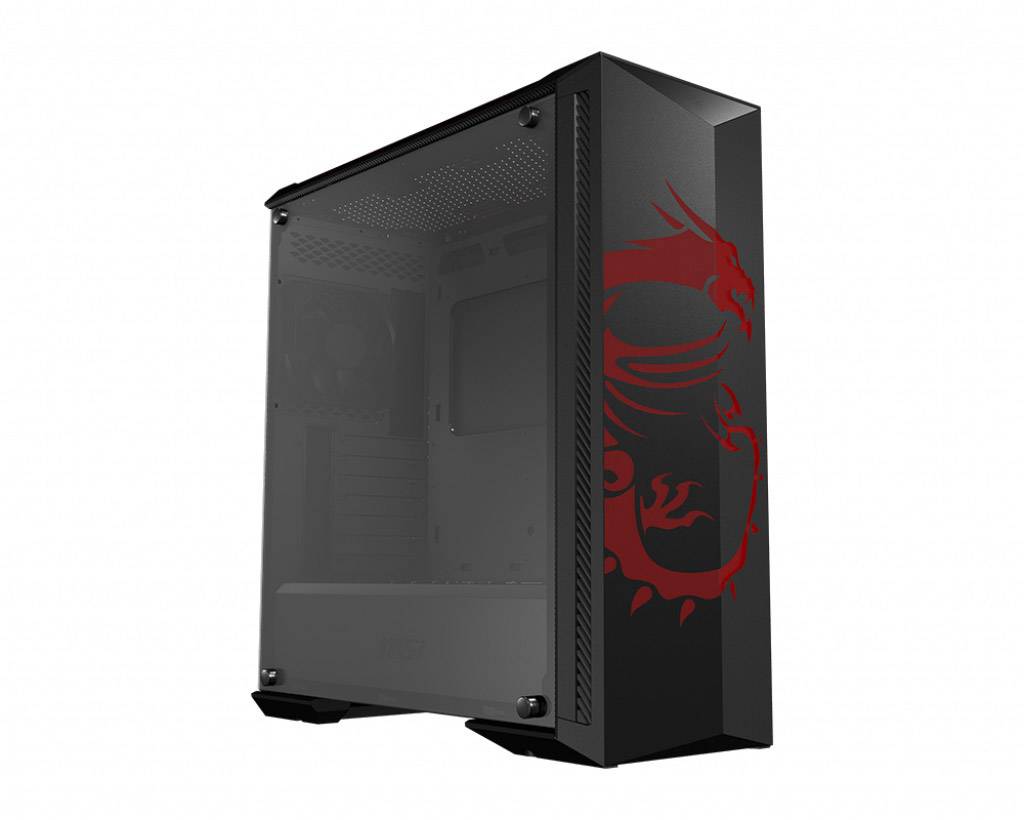MSI Gaming MPG GUNGNIR 100D Midi tower PC casing, Game console casing Black, Red Built-in fan, Window