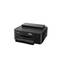 A black inkjet printer with control buttons on the front and paper feed at the top, suitable for home office use.