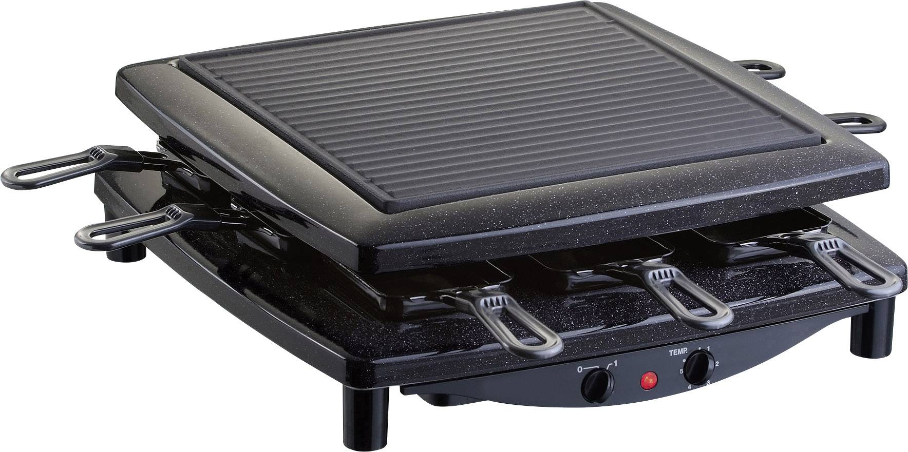 Steba RC 2.1 Raclette 8 pannikins, Grill function, corded Black