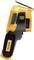 Handheld thermal imaging camera in side view, yellow and black, with carrying strap, showing brand name and model number on the side.