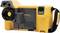 A yellow thermal imaging camera with lens, display, and carrying handle. Model 'Fluke TiX501' indicated on the back.